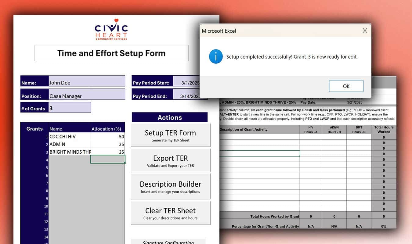 Time & Effort Reporting - Dynamic Sheet Generator